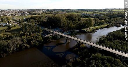 Aerial view of the bridge on route 3 over the San Jose river - San José - URUGUAY. Photo #83291
