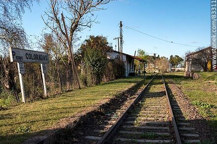 Estación de trenes de Piedras Coloradas - Departamento de Paysandú - URUGUAY. Foto No. 83311