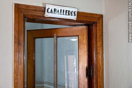 Atenas cinema of Young. Bathroom with original sign - Rio Negro - URUGUAY. Photo #83362