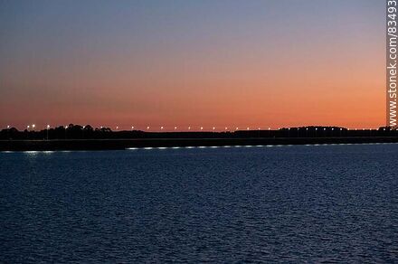 The Negro river and the Palmar dam at dawn - Soriano - URUGUAY. Photo #83493