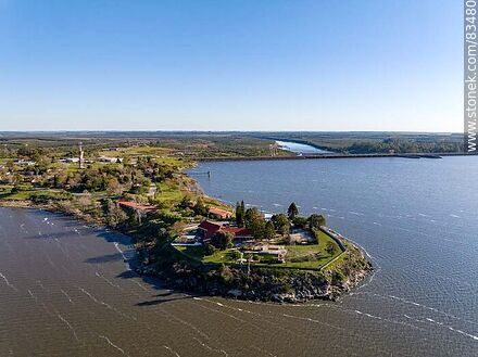 Aerial view of the peninsula where the Parador is located. - Soriano - URUGUAY. Photo #83480