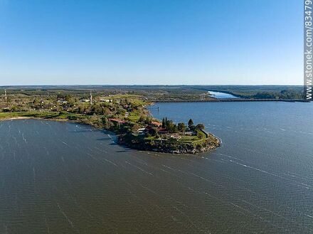 Aerial view of the peninsula where the Parador is located. - Soriano - URUGUAY. Photo #83479