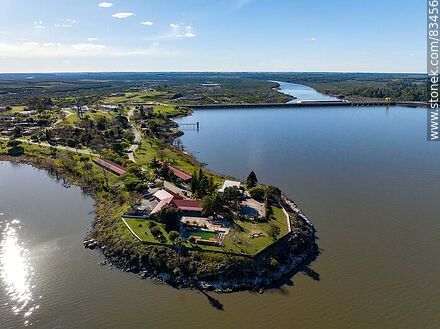 Aerial view of the peninsula where the Parador is located. - Soriano - URUGUAY. Photo #83456