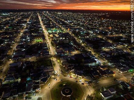 Vista aérea de la Av. Lecueder - Departamento de Artigas - URUGUAY. Foto No. 83623