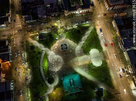 Aerial view of Artigas Square - Artigas - URUGUAY. Photo #83615