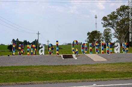 Ismael Cortinas sign on route 12 - Flores - URUGUAY. Photo #84024