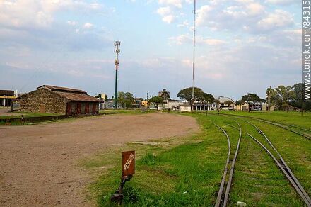 Railway track to the station - Department of Salto - URUGUAY. Photo #84315