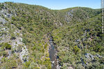 Vista aérea de un sector de la Quebrada de los Cuervos. Arroyo Yerbal Chico - Foto #70269