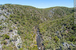 Vista aérea de un sector de la Quebrada de los Cuervos. Arroyo Yerbal Chico - Foto #70268