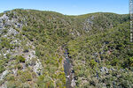 Vista aérea de un sector de la Quebrada de los Cuervos. Arroyo Yerbal Chico - Foto #70267