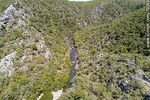 Vista aérea de un sector de la Quebrada de los Cuervos. Arroyo Yerbal Chico - Foto #70265