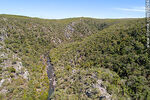 Vista aérea de un sector de la Quebrada de los Cuervos. Arroyo Yerbal Chico - Foto #70264