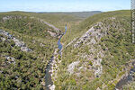 Vista aérea de un sector de la Quebrada de los Cuervos. Arroyo Yerbal Chico - Foto #70250