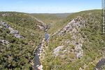 Vista aérea de un sector de la Quebrada de los Cuervos. Arroyo Yerbal Chico - Foto #70249