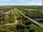 Vista aérea del puente en ruta 3 sobre el arroyo Guaviyú - Foto #81320