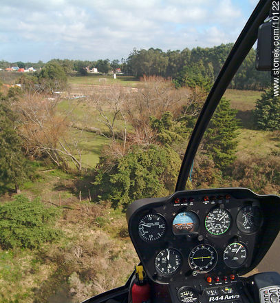 Control and command panel of an helicopter -  - MORE IMAGES. Photo #10122