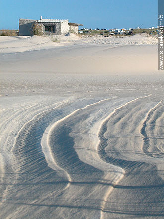Huellas de vehículo en la arena - Departamento de Rocha - URUGUAY. Foto No. 5