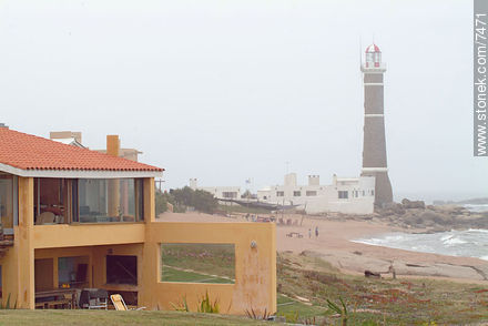 Jose Ignacio lighthouse in a foggy day - Punta del Este and its near resorts - URUGUAY. Foto No. 7471