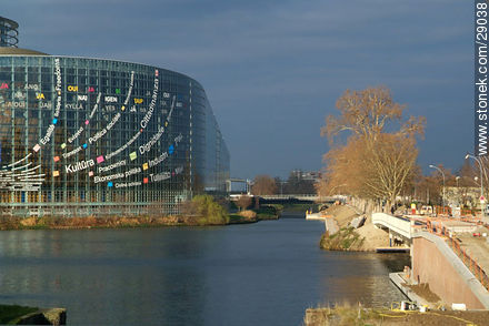 Pont du Wacken. European Parliament. - Region of Alsace - FRANCE. Photo #29038