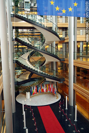 Interior del Parlamento Europeo en Estrasburgo - Región de Alsacia - FRANCIA. Foto No. 29051