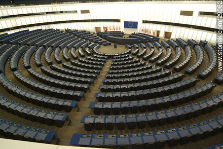 Sala de sesiones del Parlamento Europeo - Región de Alsacia - FRANCIA. Foto No. 29062