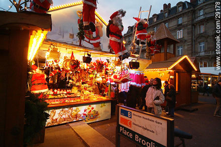 Christmas fair in Strasbourg. Broglie square. - Region of Alsace - FRANCE. Photo #29178