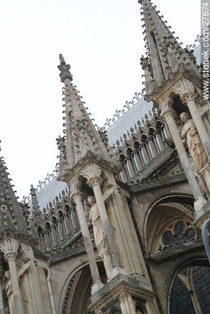 Detalles del exterior de la Catedral de Reims. -  - FRANCIA. Foto No. 27674