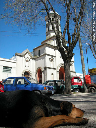 Perro e Iglesia de Pando - Departamento de Canelones - URUGUAY. Foto No. 17945