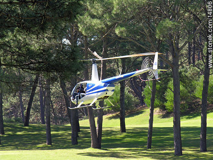 Helicóptero aterrizando en un parque -  - IMÁGENES VARIAS. Foto No. 14806