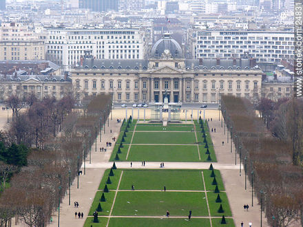 Vista desde la tour Eiffel. Escuela Militar. Campo de Marte - París - FRANCIA. Foto No. 24831