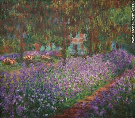 Monet. Le jardin de Monet à Giverny (1900) - Paris - FRANCE. Photo #25682