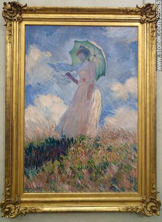 Monet. Essai de figure en plein air. dit Femme à l'ombrelle tournée vers la gauche (1886) - Paris - FRANCE. Foto No. 25685