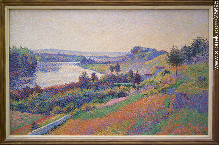 Maximilien Luce (1858-1941) La Seine à Herblay (Val d'Oise) (1890) - Paris - FRANCE. Foto No. 25695