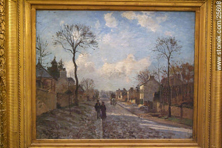 Camille Pissarro (1830-1903). La route de Louveciennes (1872) - Paris - FRANCE. Photo #25698