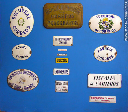 Chapas antiguas del Correo - Departamento de Montevideo - URUGUAY. Foto No. 17556