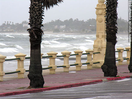 Summer storm in Piriapolis promenade - Department of Maldonado - URUGUAY. Photo #21573