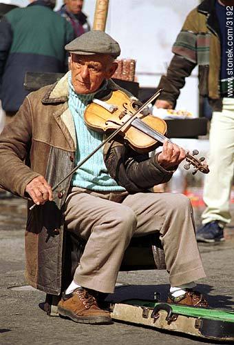 A violinist. - Department of Montevideo - URUGUAY. Photo #3192